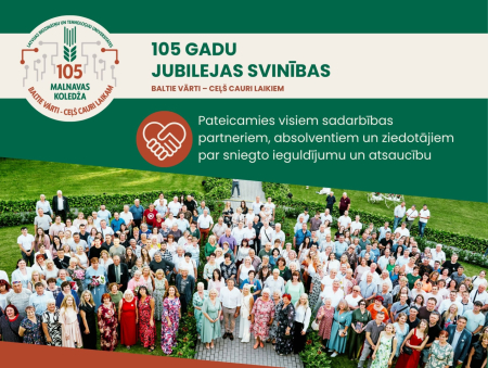 Pateicībā par ieguldījumu 105 gadu jubilejas svētkos!