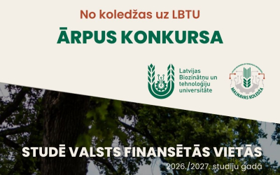LBTU stiprina sadarbību ar koledžu, nodrošinot uzņemšanu ārpus konkursa
