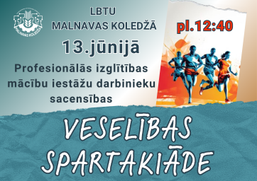 Profesionālās izglītības mācību iestāžu darbinieku sacensības "Veselības spartakiāde"